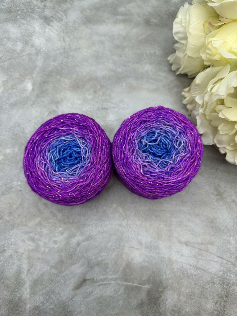 Градиент фуксия-синий  (с люрексом)