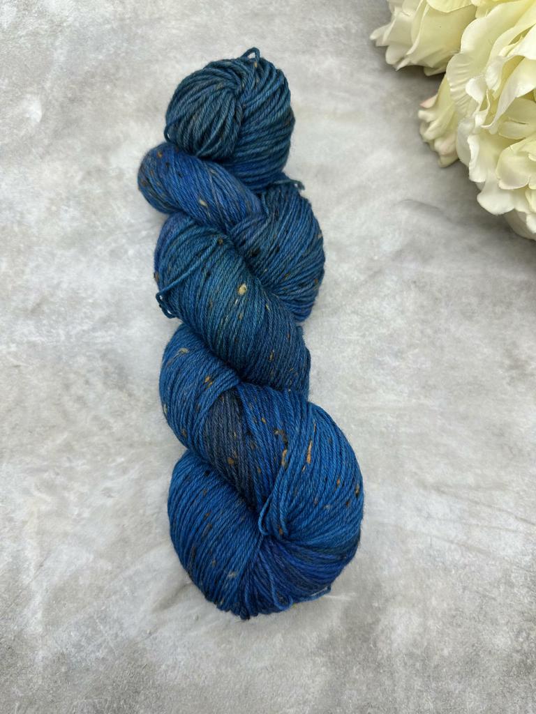 Твид  Синий с черно-рыжими крапушками