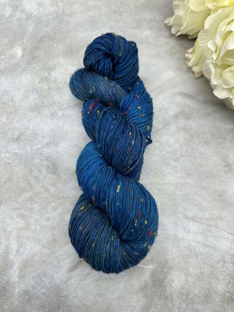 Твид  Синий с разноцветными крапушками