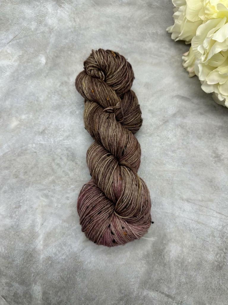 Твид  Коричнево-розоватый с черно-рыжими крапушками