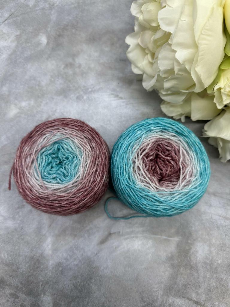 Градиент бирюзовый и пудровый