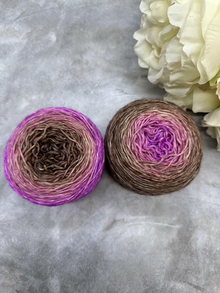 Градиент шоколад и нежная фуксия