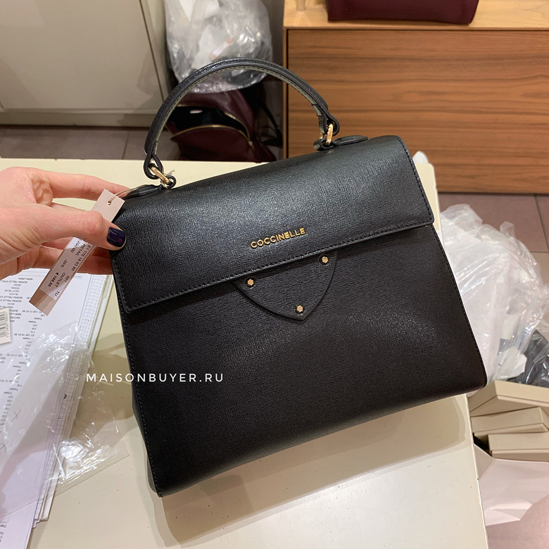 сумка Coccinelle b14 medium saffiano цвет black / черный HB0033G