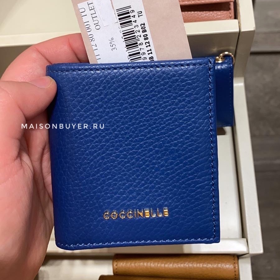 микро кошелек coccinelle micro wallet цвет saphere WL0038G