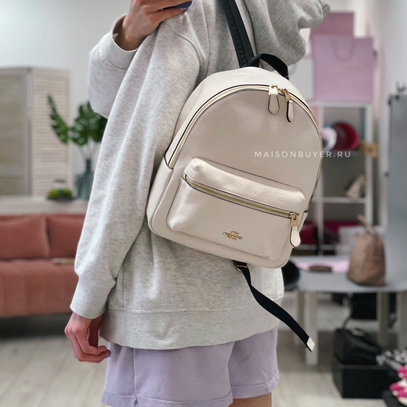 рюкзак Coach Charlie M backpack цвет chalk / молочный BPCharlie04M