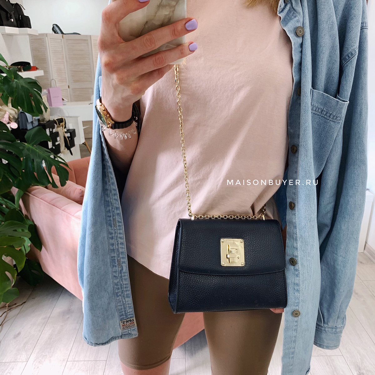 сумка Coccinelle Agatha xs цвет navy / синий HB0107XS