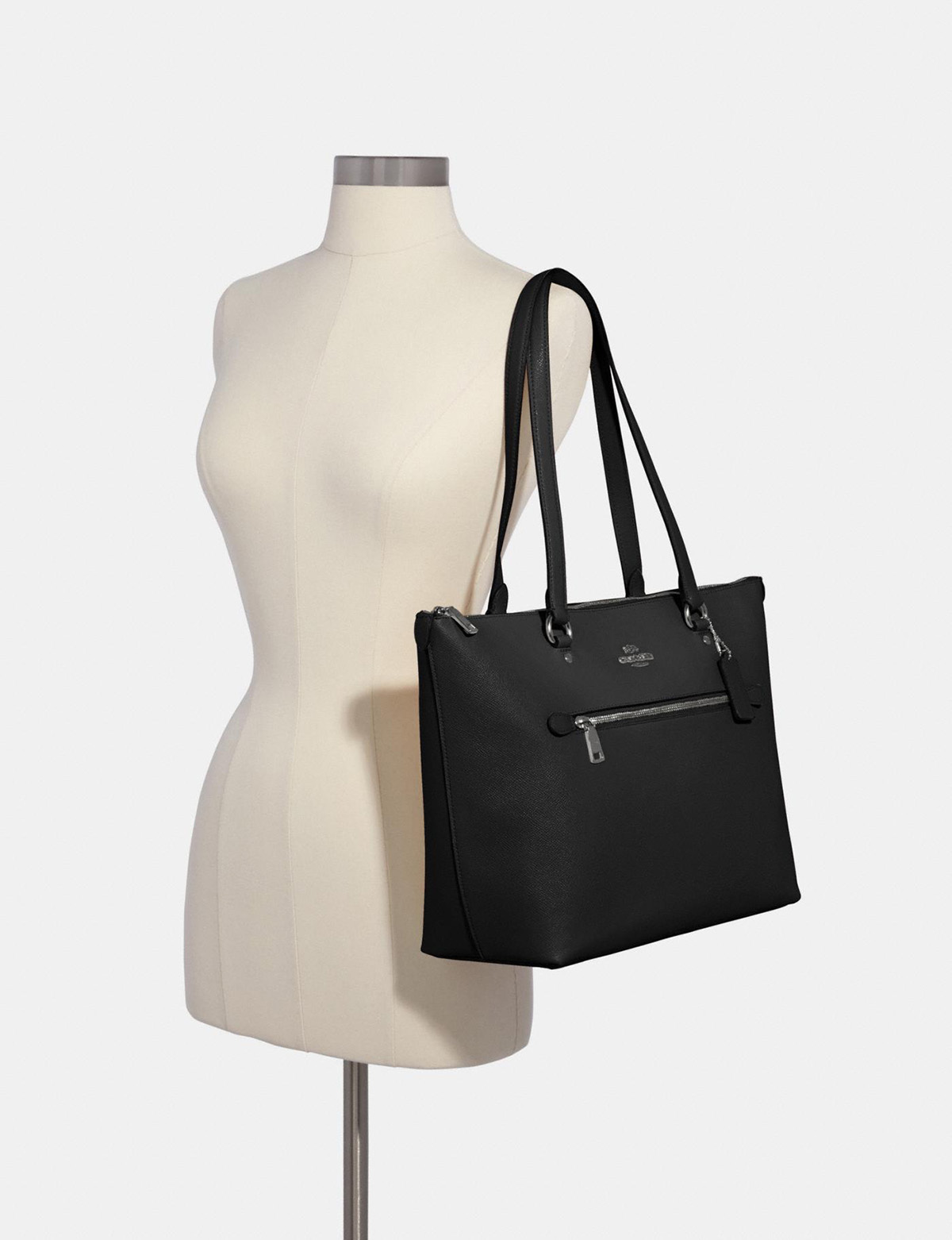 сумка Coach Gallery tote цвет black silver / черный HBGallery01