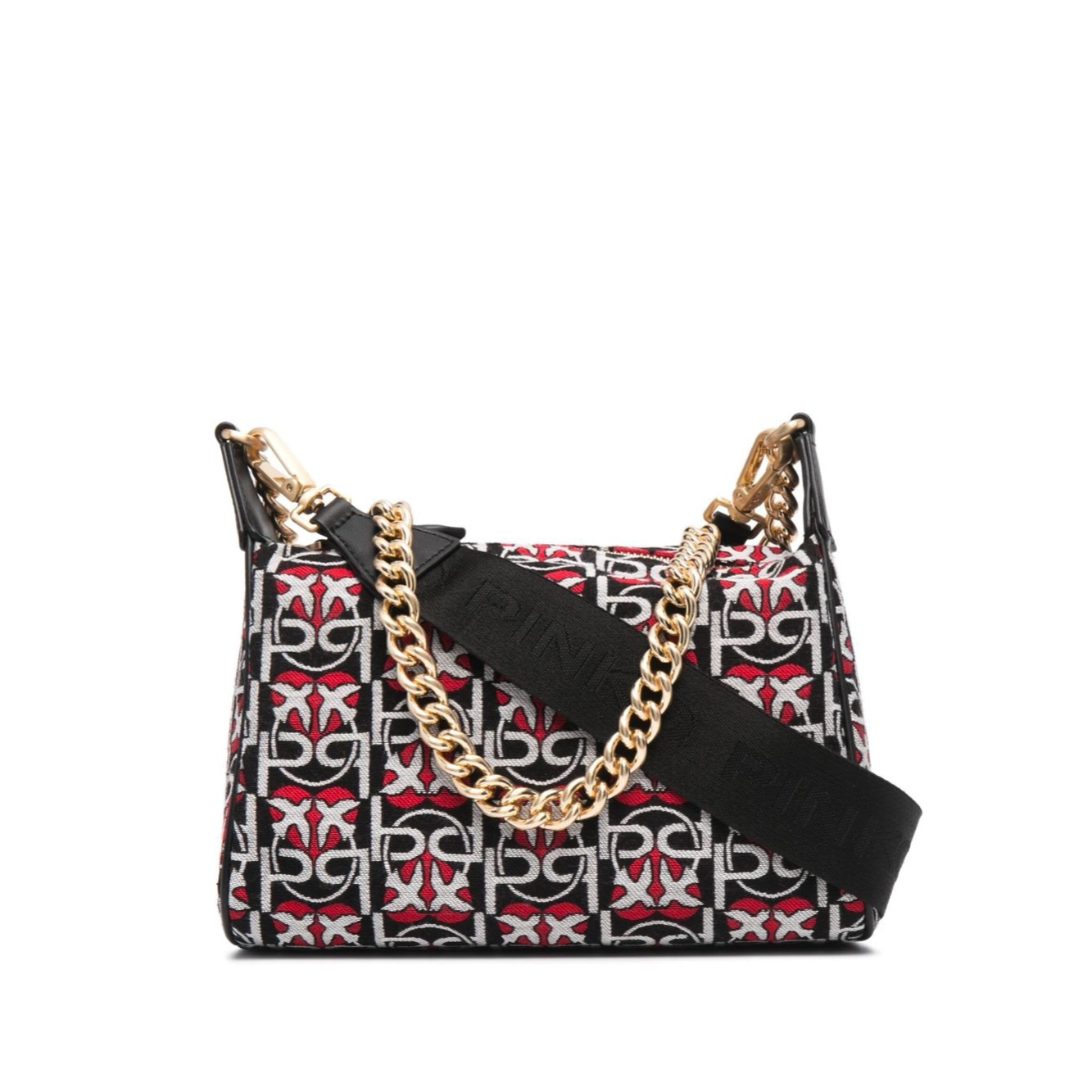 PINKO MINI HOBO LOVE SS’21 цвет ROSSO/NERO/BIANCO  HBHOBO01S