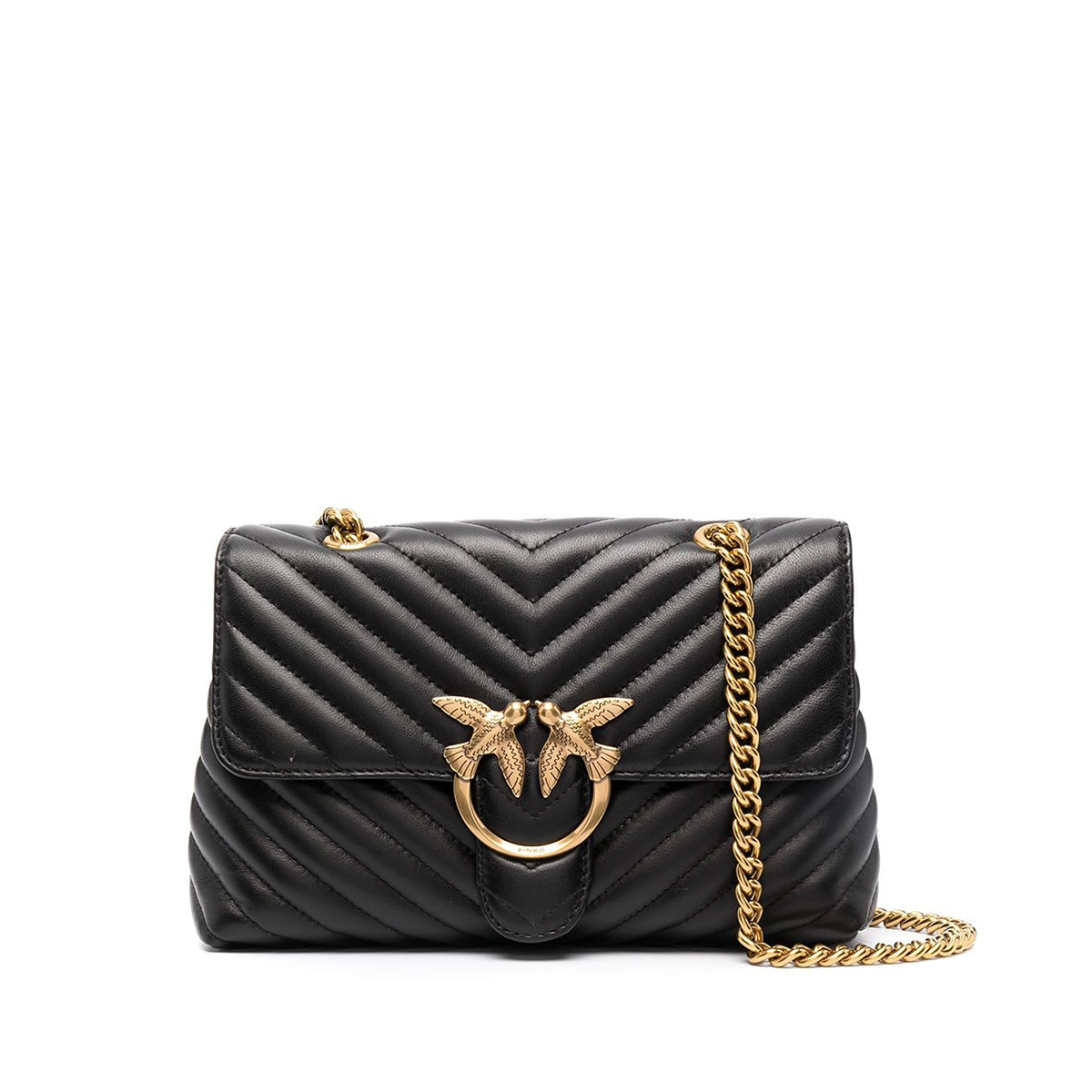 сумка PINKO LOVE LADY PUFF V QUILT SS21 цвет NERO LIMOUSINE / BLACK / черный HBPUFF27M