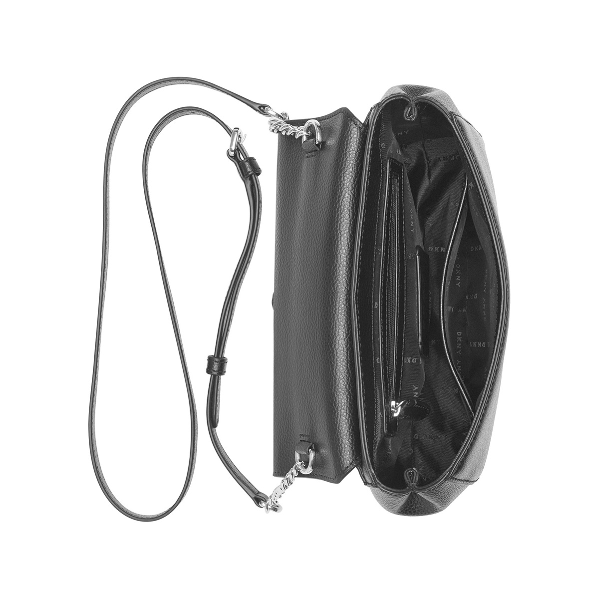 сумка DKNY Lola flap leather crossbody цвет Black /черный HBLola03F