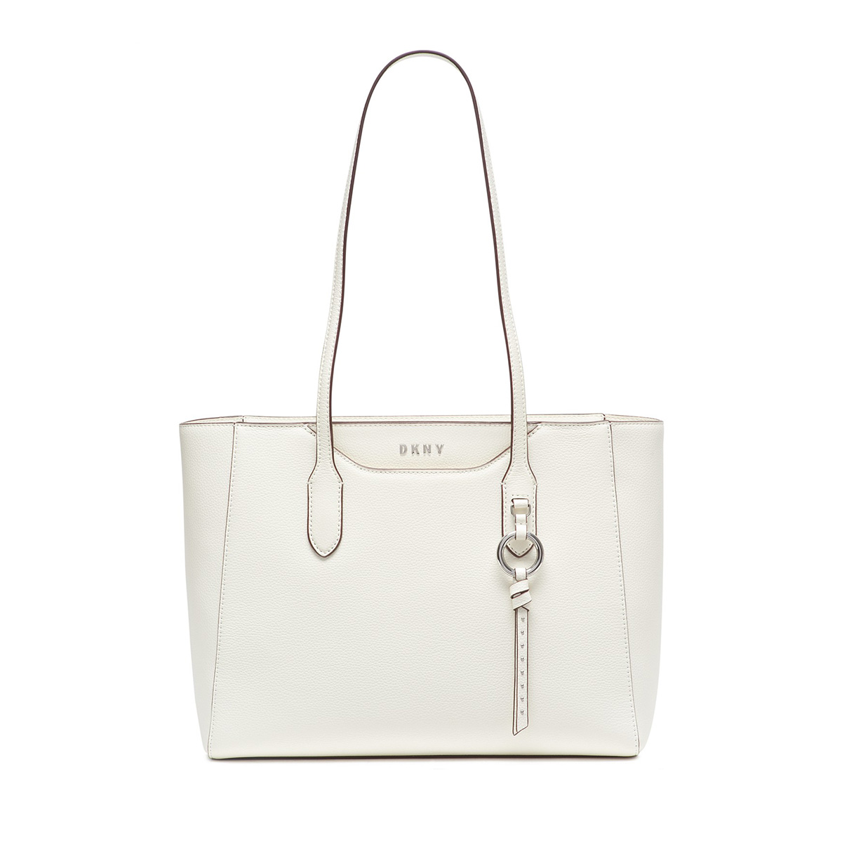 сумка DKNY Leather Lola Tote цвет White/Silver/белый HBLola01T