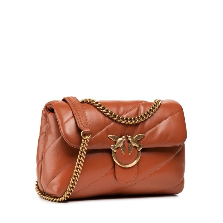 сумка PINKO PUFF CLASSIC SS21 цвет COGNAC / коньяк HBPUFFMQUILT10M