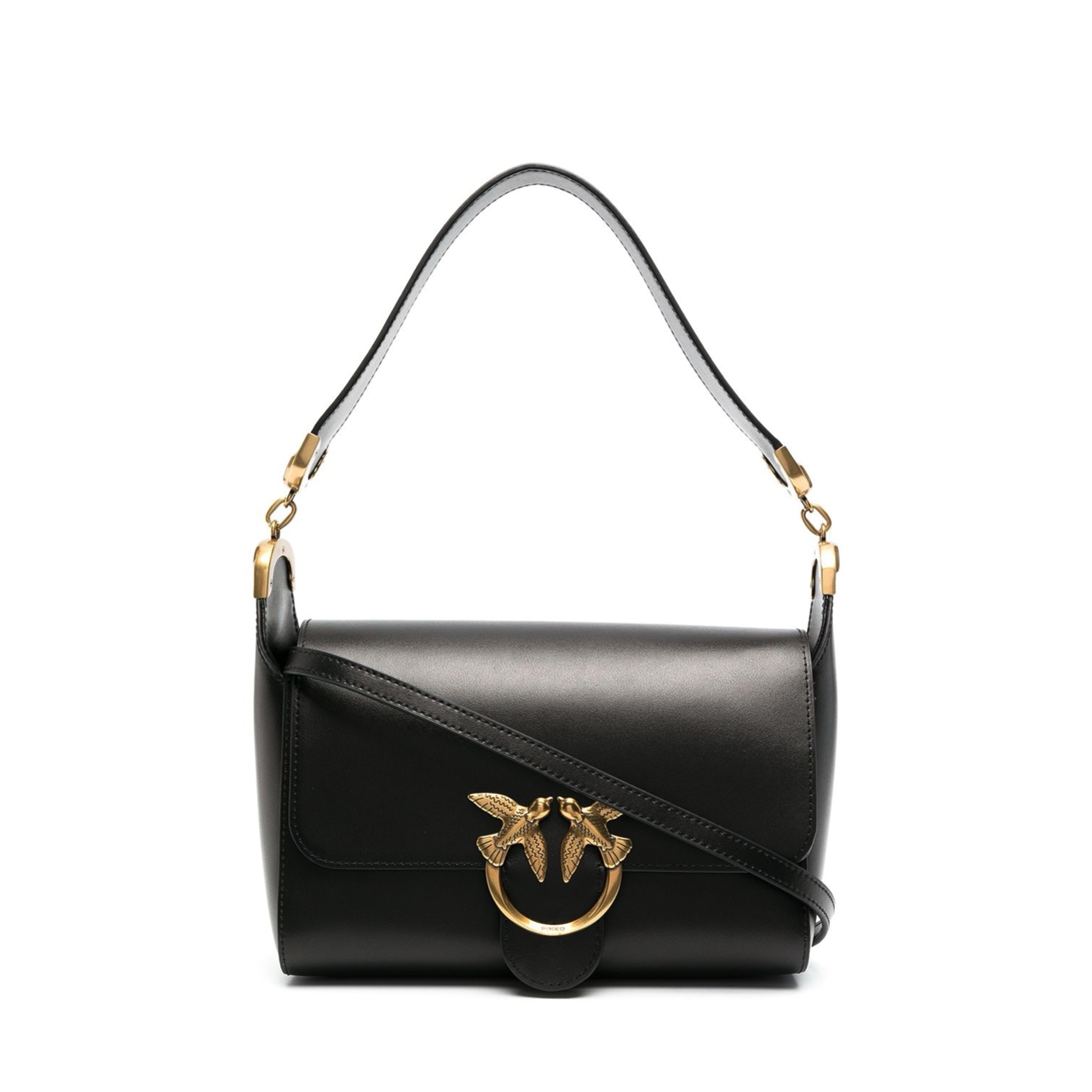 сумка PINKO SHOULDER LOVE BAG SIMPLY  SS21 NERO LIMOUSINE ANTIQUE GOLD  / ЧЕРНЫЙ HBSHOULDER01M