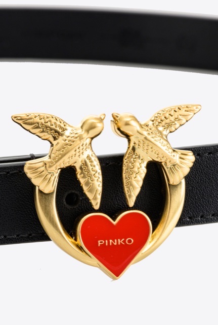 ремень PINKO LOVE BIRDS 2 cm Black BLBIRDS01S