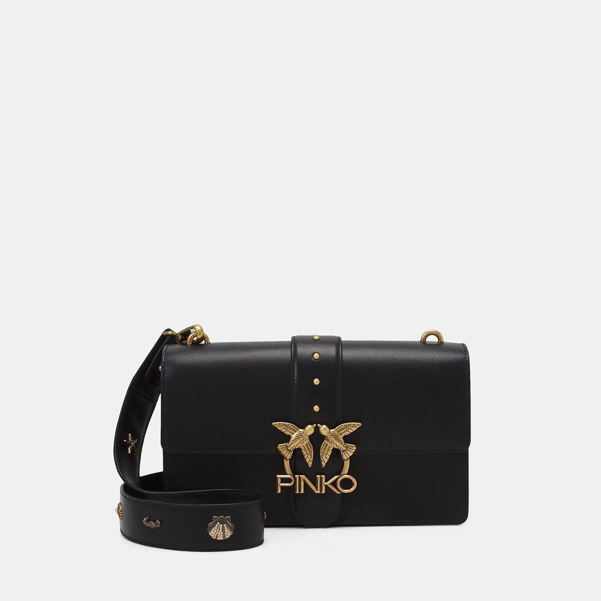 сумка PINKO CLASSIC ICON SS21 цвет Nero Limousine / черный MBICON06M