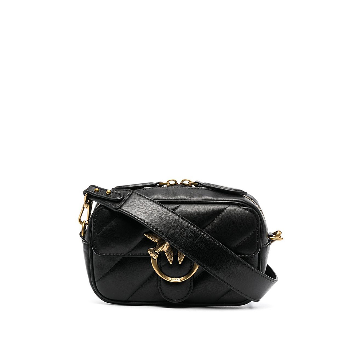 сумка PINKO BABY SQUARE MAXI QUILT SS21 цвет Nero Limousine / черный HBASQUARE05B