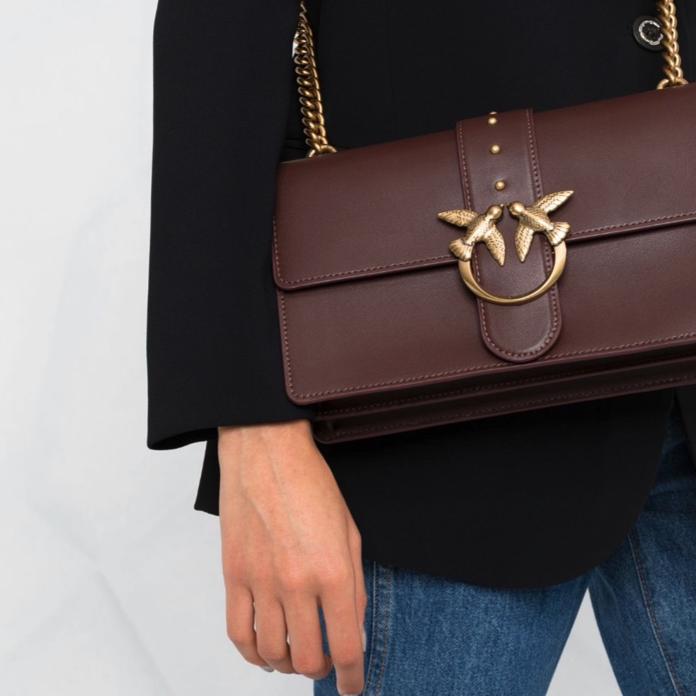 сумка PINKO LOVE CLASSIC SIMPLY AW21/22 цвет RED-SASSAFRAS / Шоколад SIMPLYAW212202M