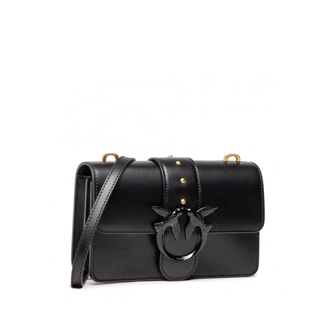 сумка PINKO MINI LOVE BAG ICON MAXI CHAIN AW21/22 цвет NERO LIMOUSINE / Черный HBMAXICHAIN01S