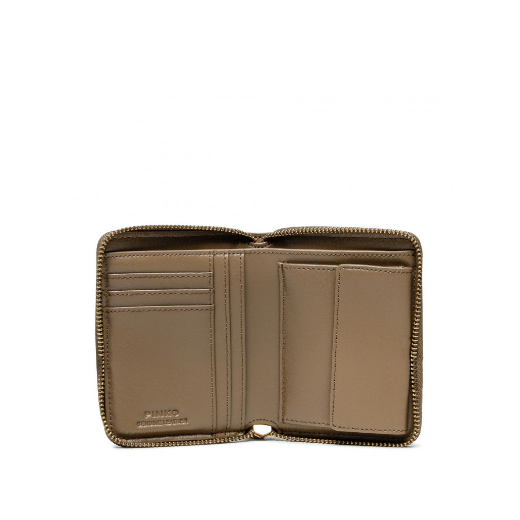 кошелек PINKO ZIP-AROUND WALLET AW21/22 цвет ASHEN WALNUT / Хаки PINKOWALLET02