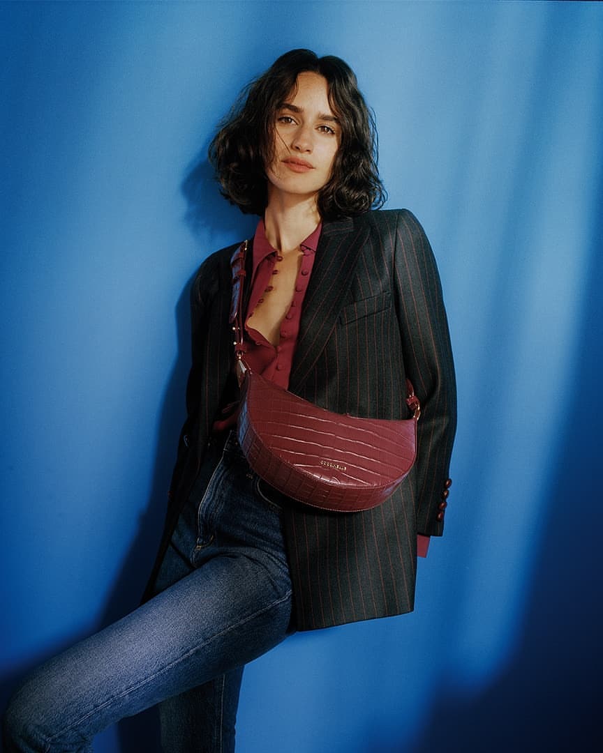 сумка COCCINELLE ANAIS КРОКО цвет Marsala / Винный COCCIANAISSH07S