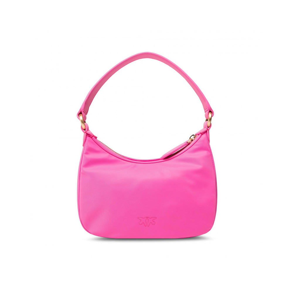 сумка PINKO HALF MOON NERO LIMOUSINE AW21/22 цвет FUXIA FLUO / Неоновая фуксия PIHALFMOON23