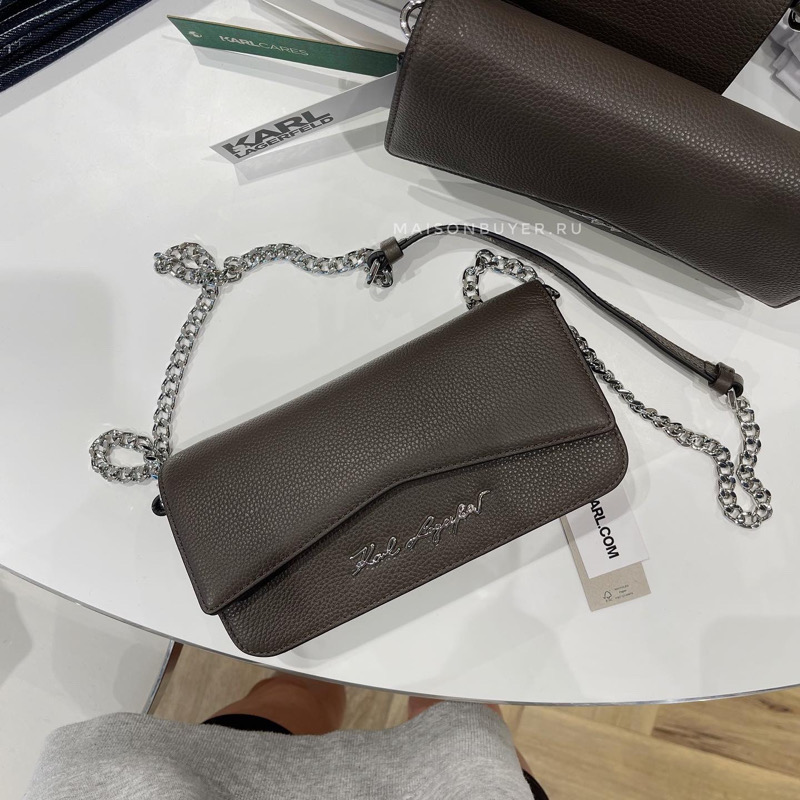 сумка KARL LAGERFELD K/PEBBLE EVENING CLUTCH Taupe KL06M