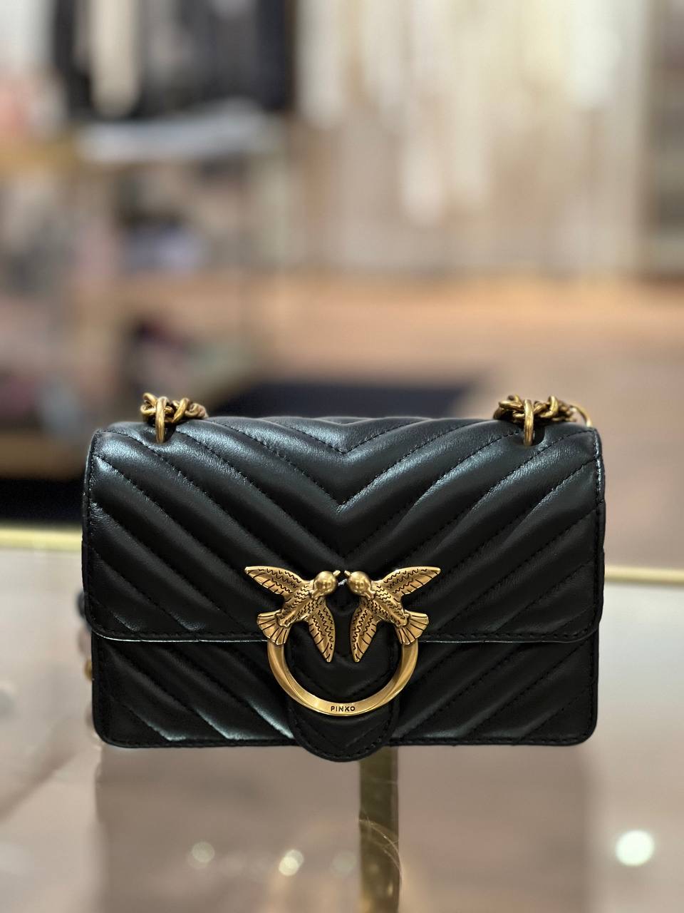 сумка PINKO MINI ICON V QUILT Black PI2223QUILT01S