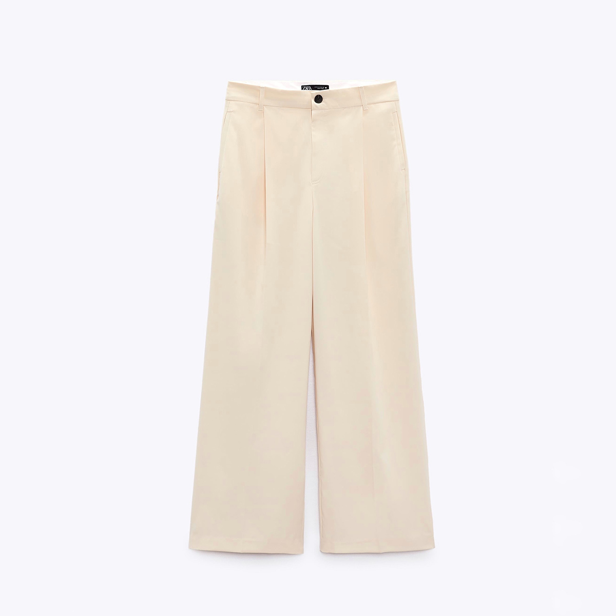 КОСТЮМНЫЕ БРЮКИ ZARA FULL LENGTH TROUSERS VANILLA / ВАНИЛЬНЫЙ M00446