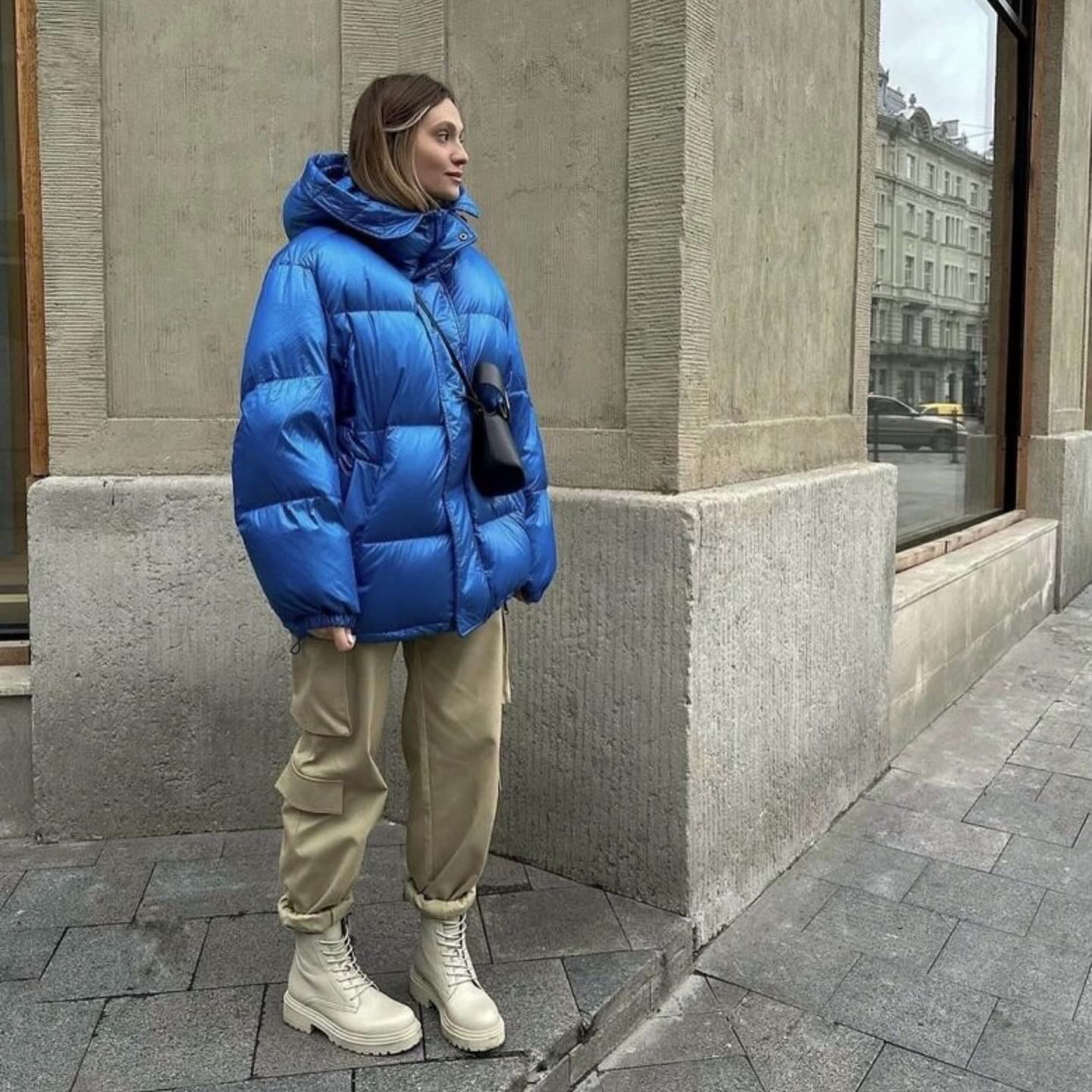 H&M PREMIUM SELECTION DOWN JACKET Blue