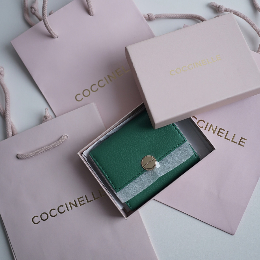 COCCINELLE OLIVIA MINI WALLET Grass Green