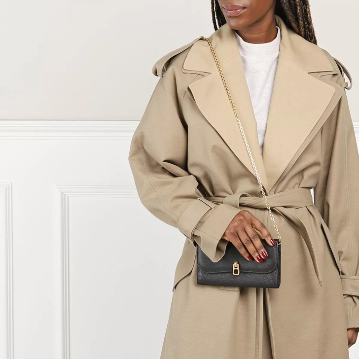 COCCINELLE MAGIE MINI BAG WALLET GRAINED LEATHER Noir / Черный