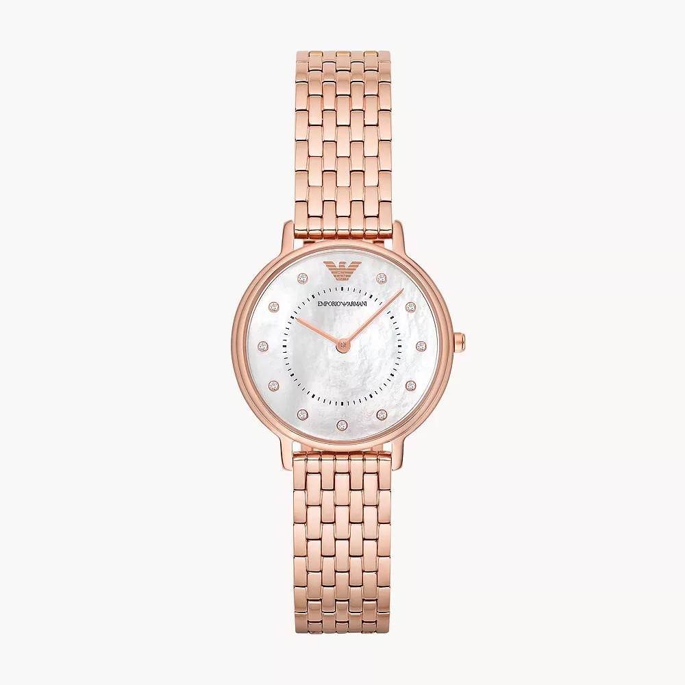 EMPORIO ARMANI WOMEN'S DRESS WATCH Rose Gold AR11006