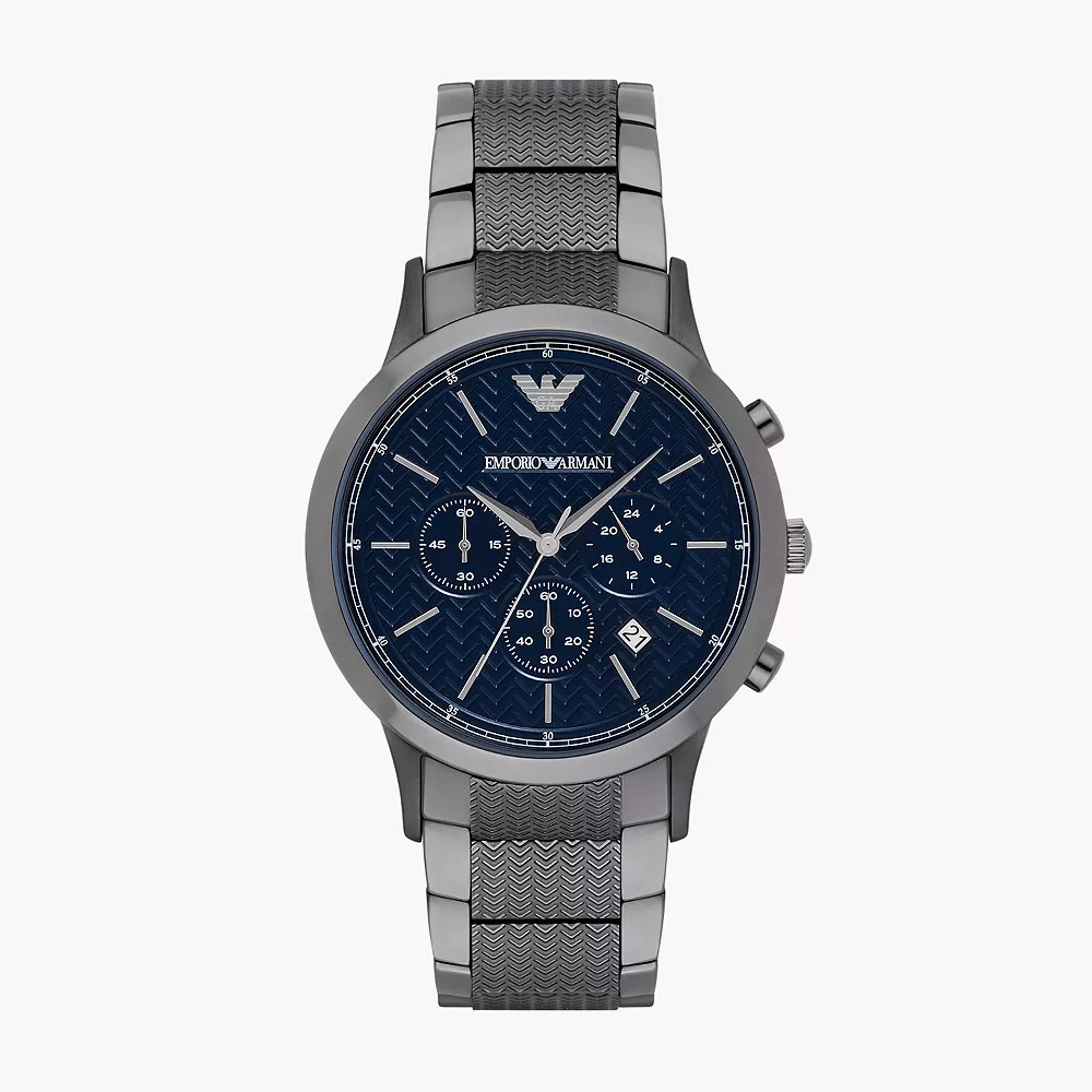 EMPORIO ARMANI MEN'S CHRONOGRAPH GUNMETAL STAINLESS STEEL WATCH AR2505