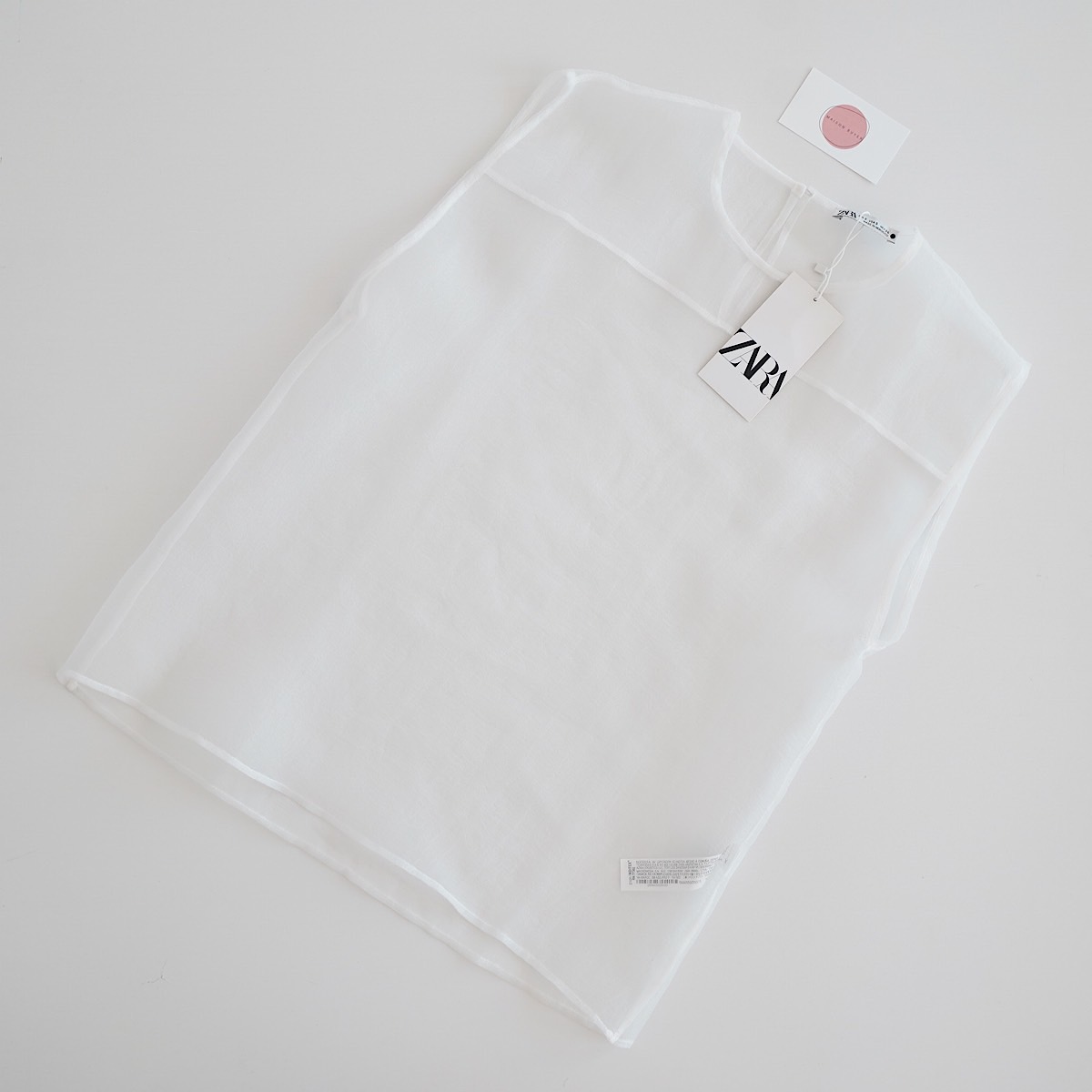 ПРОЗРАЧНЫЙ ТОП ИЗ ОРГАНЗЫ ZARA M00334