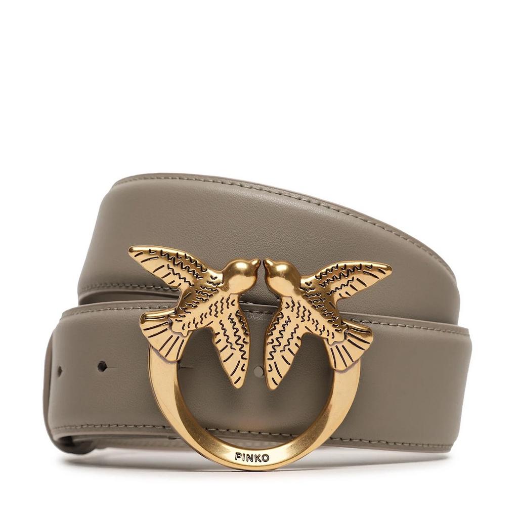 РЕМЕНЬ PINKO LOVE BIRDS BELT 4 СМ Beige / Беж M00132