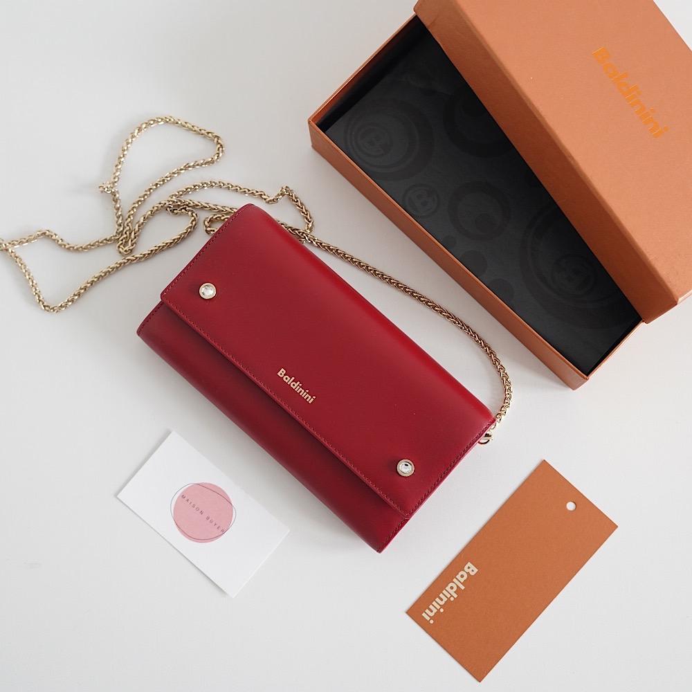КЛАТЧ НА ЦЕПОЧКЕ BALDININI CHAIN CLUTCH RED / КРАСНЫЙ M00001