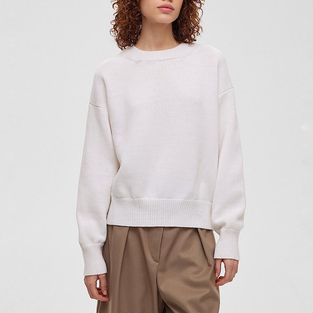 ДЖЕМПЕР СВОБОДНОГО КРОЯ AIM CLO ЦВЕТ БЕЛЫЙ M00623