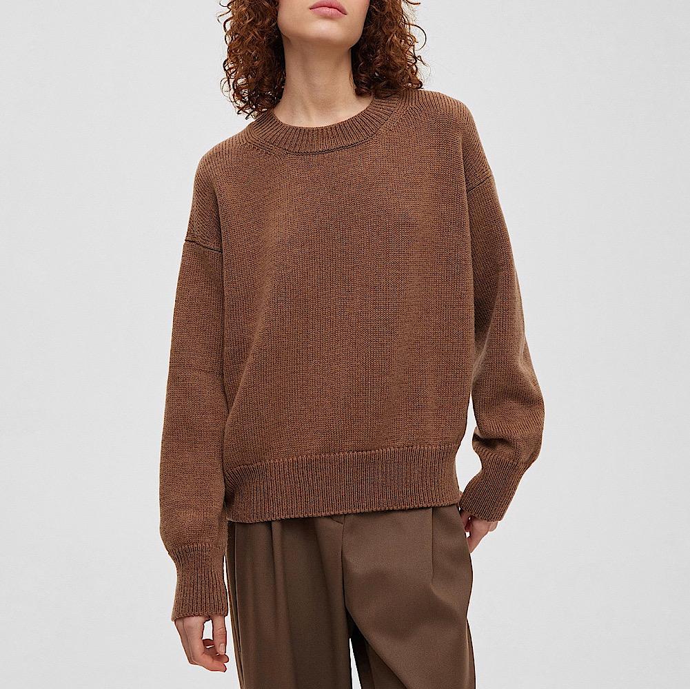 ДЖЕМПЕР СВОБОДНОГО КРОЯ AIM CLO ЦВЕТ КОФЕЙНЫЙ M00624