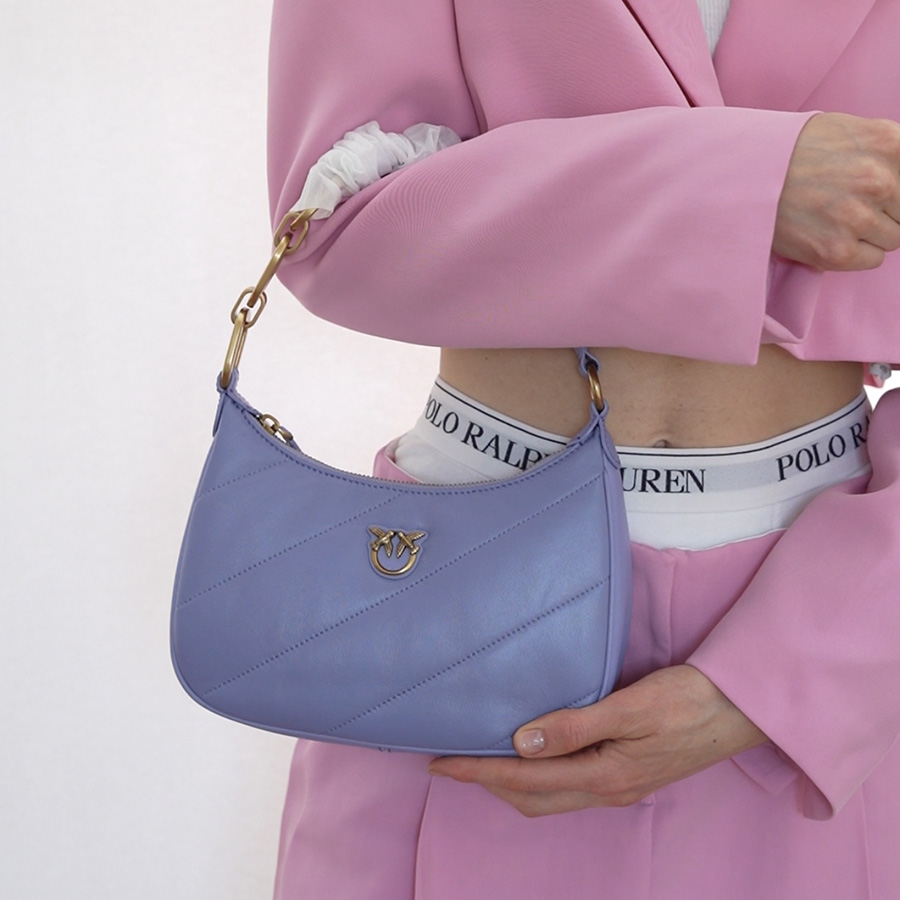 СУМКА PINKO HALF MOON MAXI QUILT Lavanda / Лаванда M00024