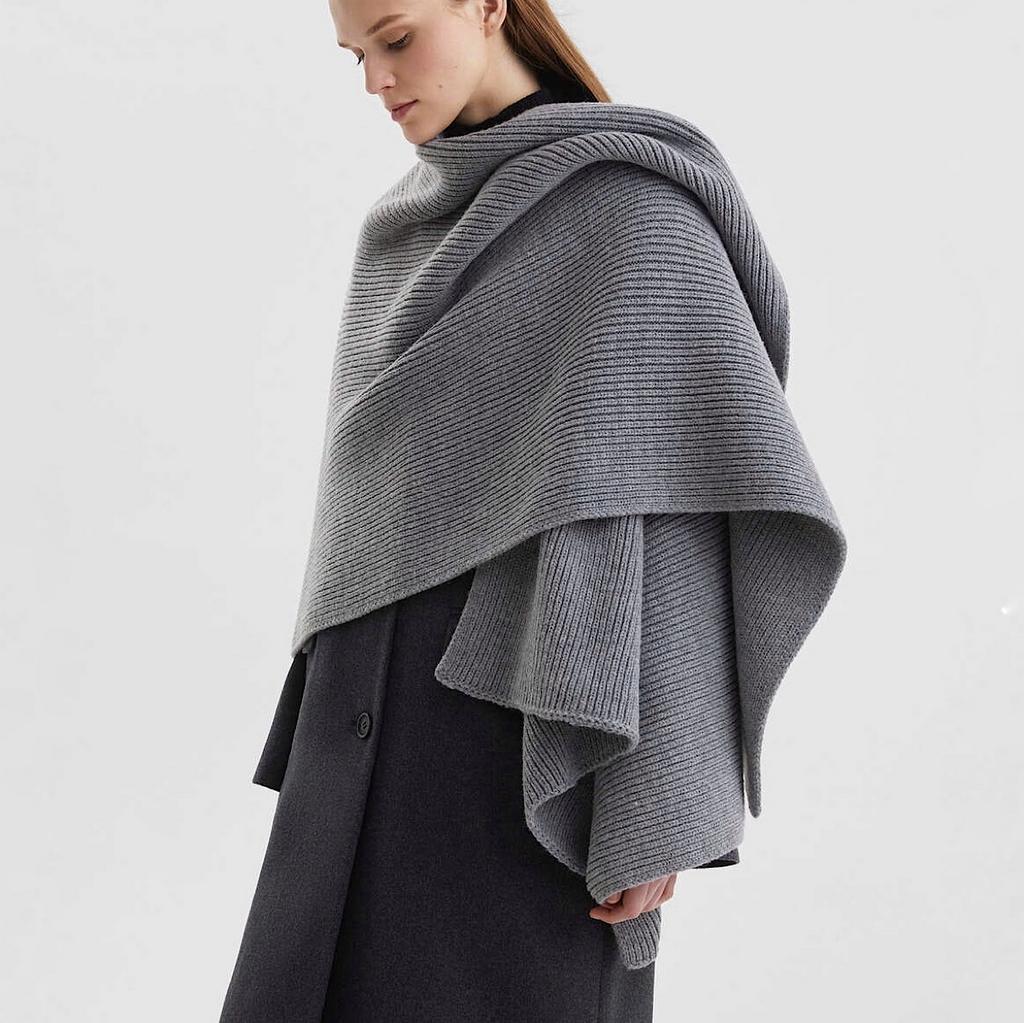 БОЛЬШОЙ ШАРФ AIM CLO ЦВЕТ СЕРЫЙ M00764