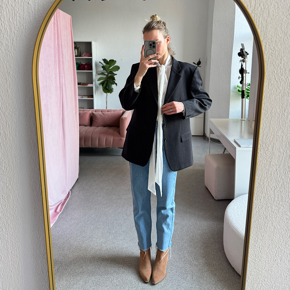 ВИНТАЖНЫЙ ПИДЖАК RETRO MADE IN ITALY TG 48 ТЕМНО-СЕРЫЙ