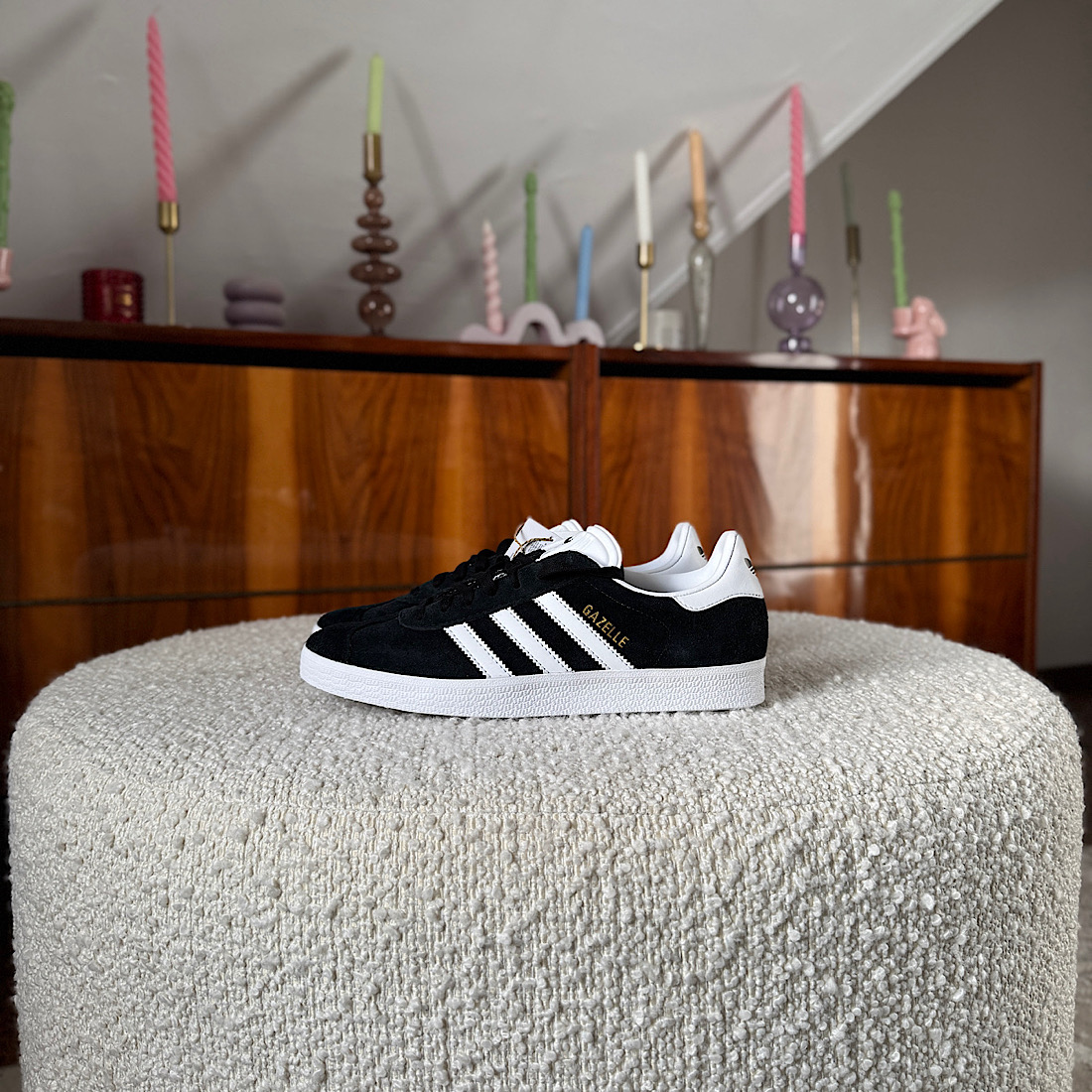 ADIDAS ORIGINALS GAZELLE Core Black / White / Gold Metallic M00716