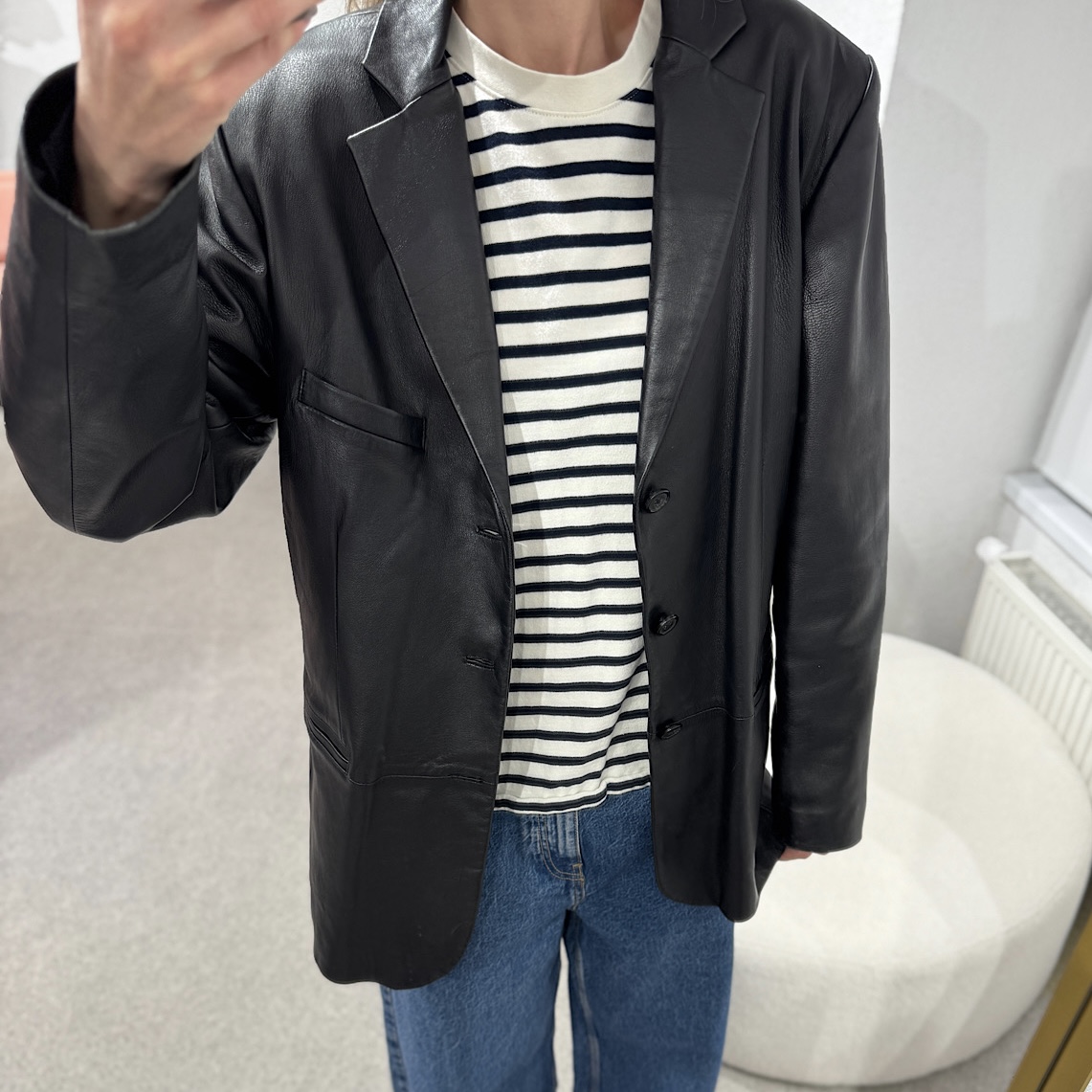 КОЖАНЫЙ ПИДЖАК EASY цвет черный L V00074