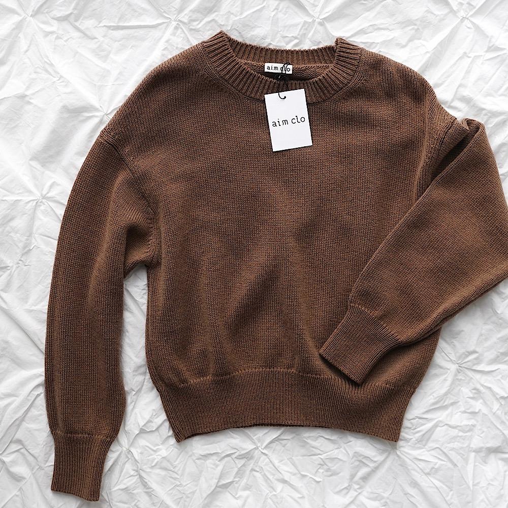 ДЖЕМПЕР СВОБОДНОГО КРОЯ AIM CLO ЦВЕТ КОФЕЙНЫЙ M00624
