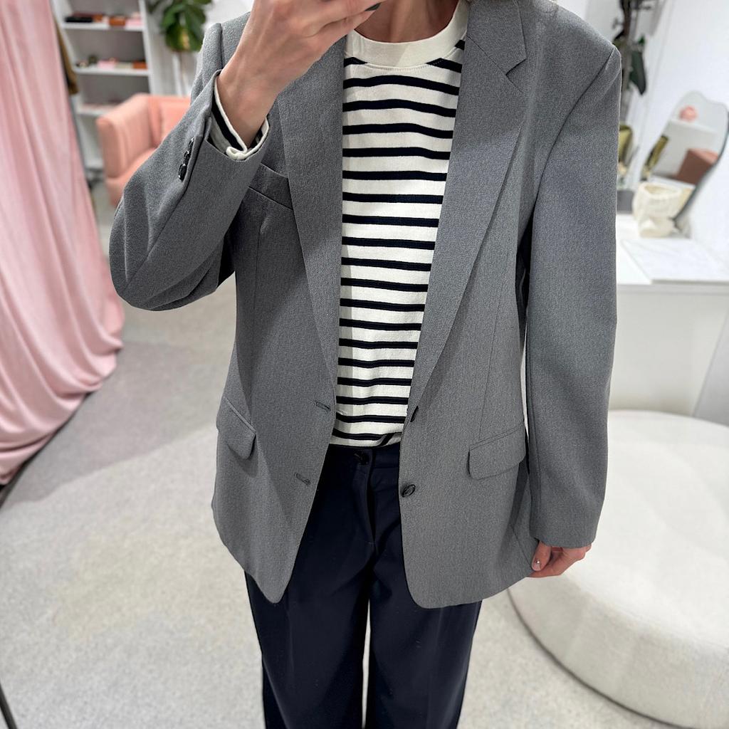 ВИНТАЖНЫЙ ПИДЖАК NO NAME ЦВЕТ СЕРЫЙ V00004