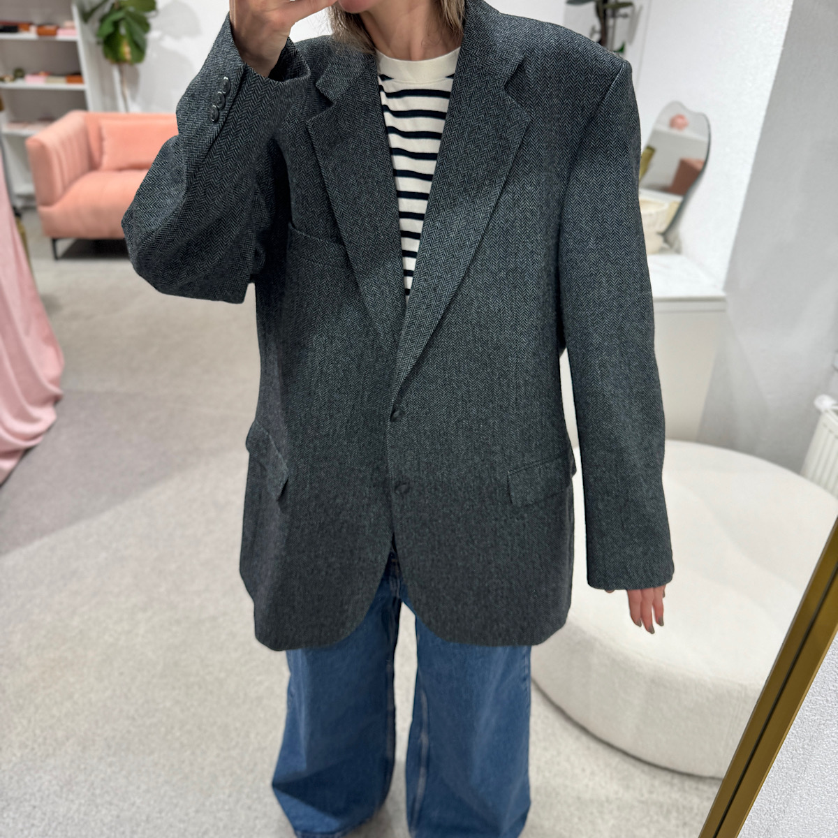 ВИНТАЖНЫЙ ТВИДОВЫЙ ПИДЖАК MARKS & SPENCER V00015