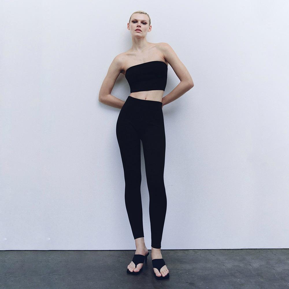 СКУЛЬПТУРИРУЮЩИЕ ЛЕГГИНСЫ ZARA ЦВЕТ ЧЕРНЫЙ M00456