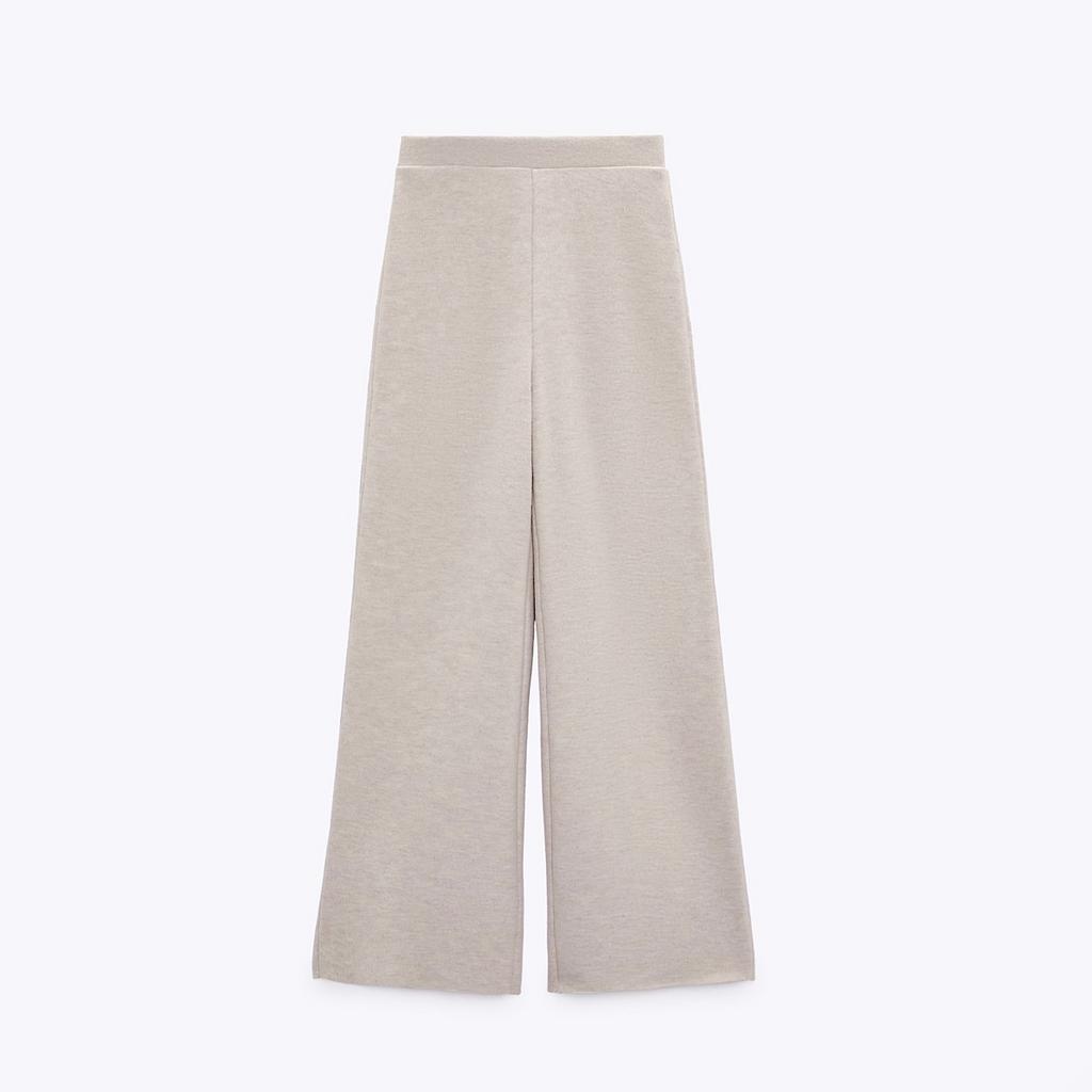 МЯГКИЕ БРЮКИ ZARA BASIC SOFT TROUSERS BEIGE MARL M00437