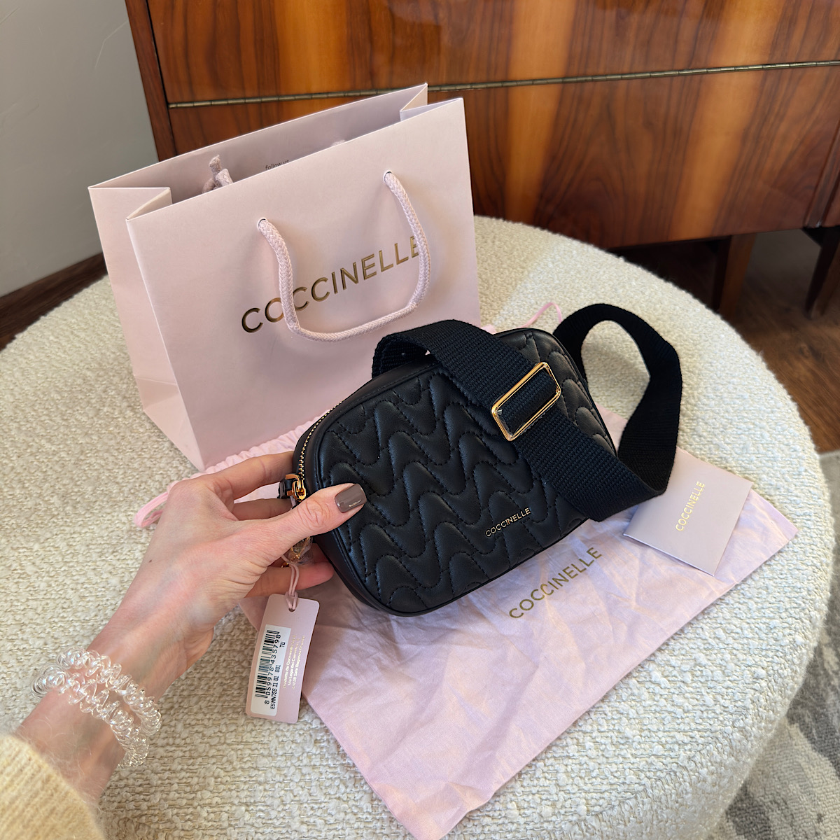 СУМКА COCCINELLE TEBE MATELASSE Noir / Черный M00787