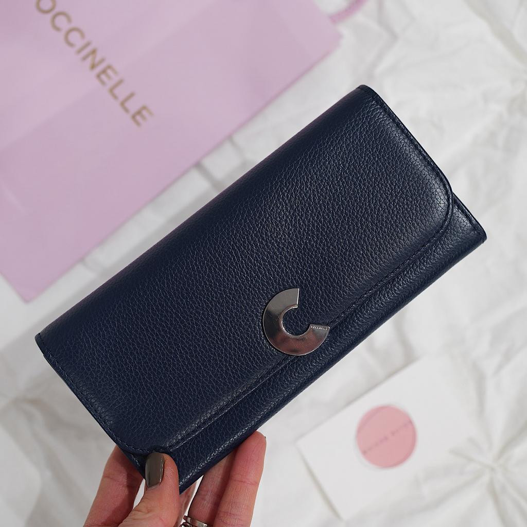 БОЛЬШОЙ КОШЕЛЕК COCCINELLE LARGE FLAP WALLET цвет Navy blue / Синий M00676